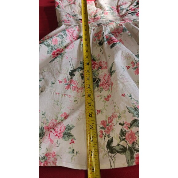 Francesca’s Mi Ami Floral White Pink  Strappy Short Dress Women’s Medium NWT - Picture 9 of 12